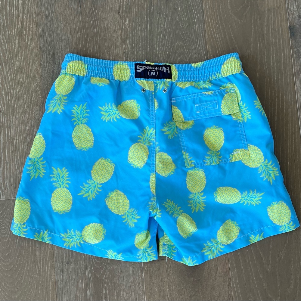 Mens Pineapple Print Swim Trunks - Picture 2 of 2